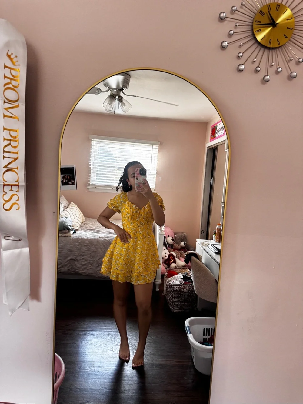 Yellow floral romper